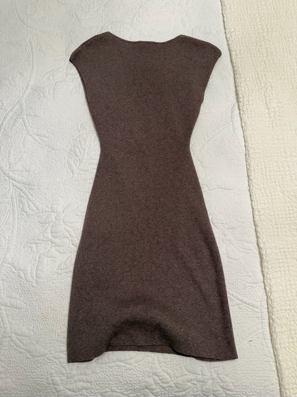 Wilfred Brown Knit Midi Dress with Waist Cutout - Picture 4 of 4